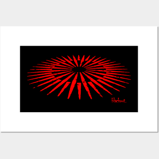 Vector Industrial Red Sun by Blackout Design Posters and Art